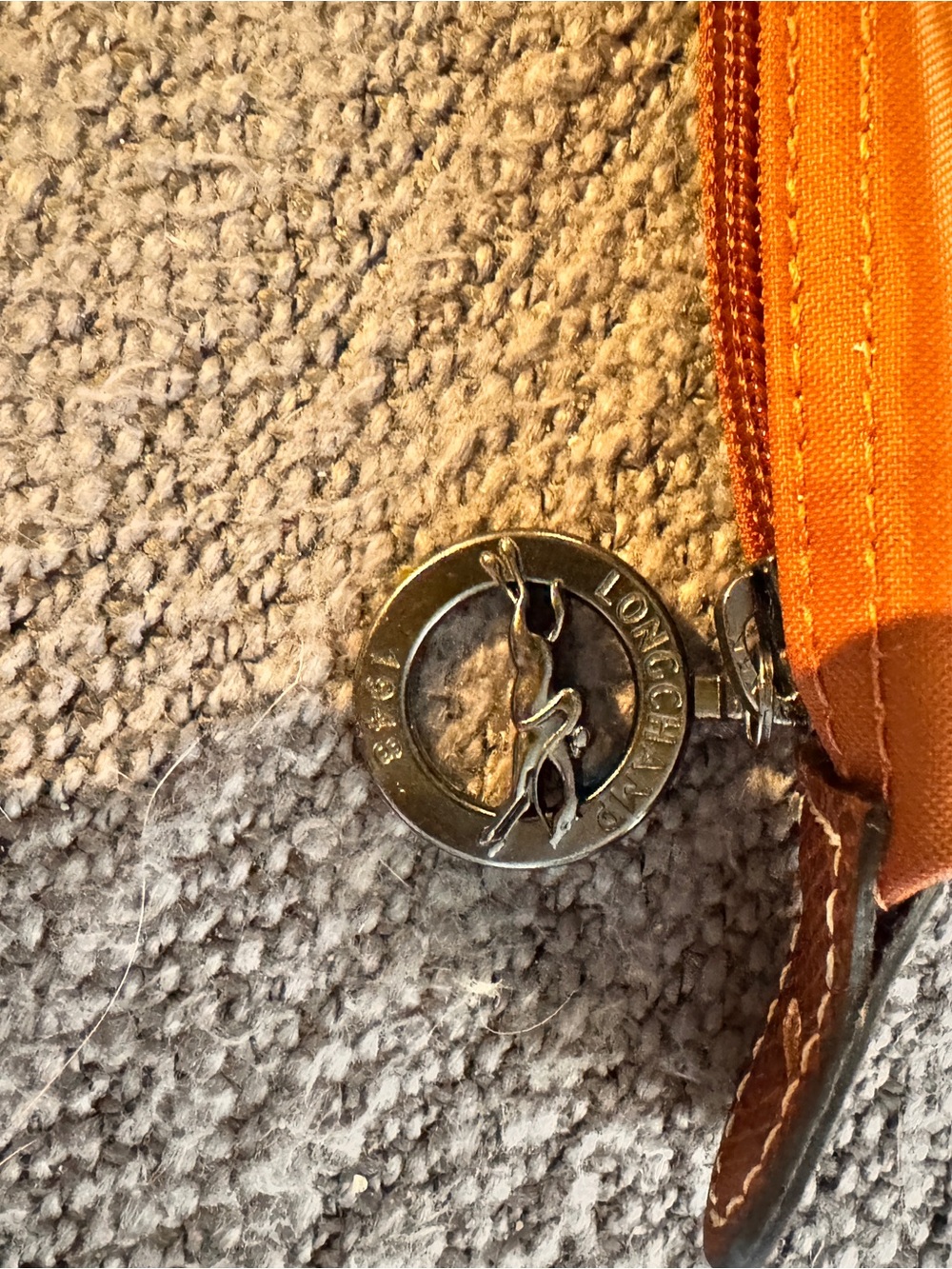LONGCHAMP Le Pliage Original L Travel Bag Cognac O/S Like new - Picture 13 of 13